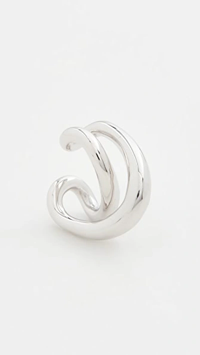 Shop Charlotte Chesnais Initial Ear Cuff In Argent