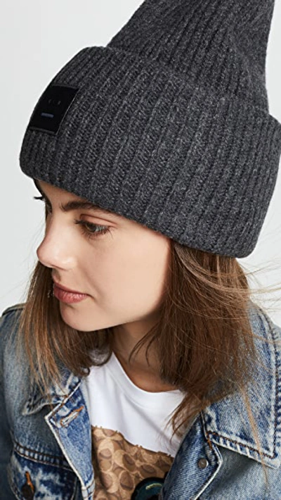 Shop Acne Studios Pansy L Face Hat In Charcoal Melange
