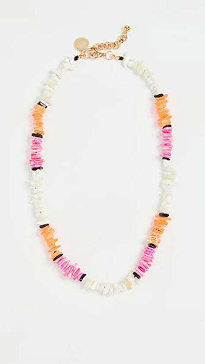 Shop Venessa Arizaga Beautiful Summer Necklace In Pink/yellow