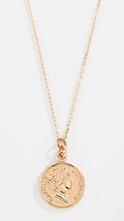 Shop Shashi Baby Warrior Necklace In Yellow Gold