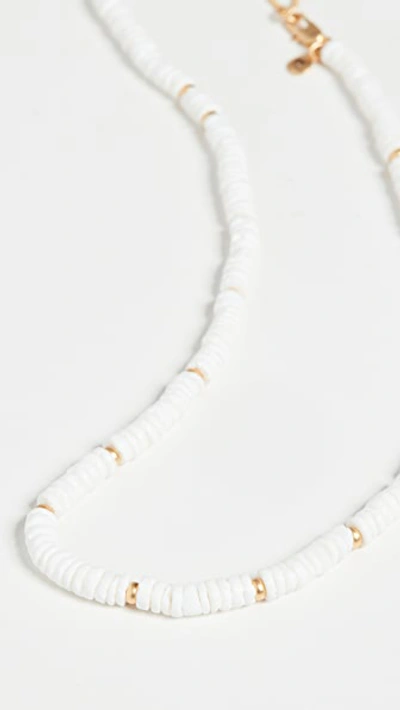 Shop Madewell Puka Shell Beaded Necklace In Shell White