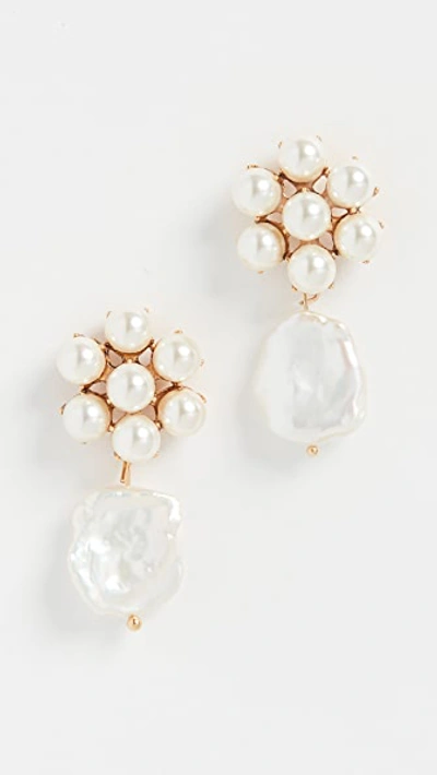 Shop Jennifer Behr Rhoda Earrings In Pearl