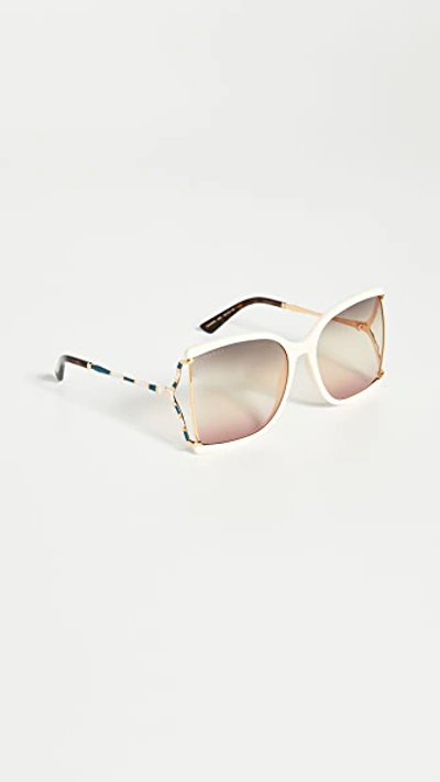Feminine Fork Square Sunglasses