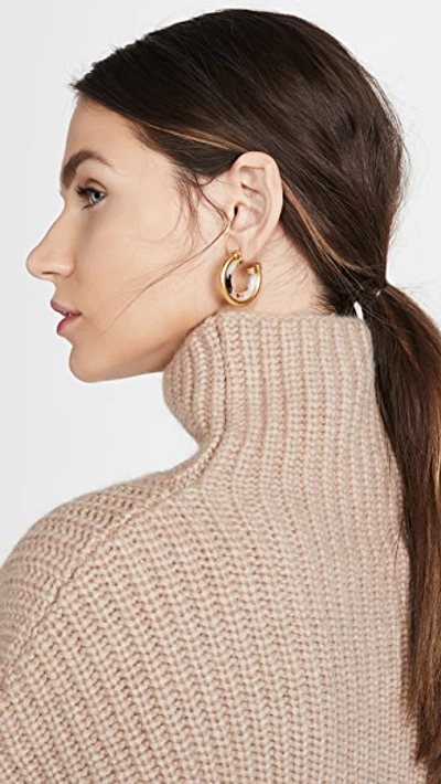 Shop Madewell Medium Inside Hoops In Shell Tortoise