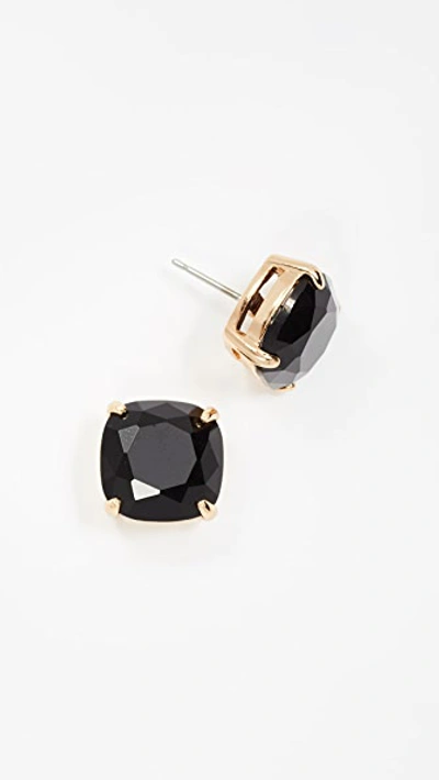Shop Kate Spade Small Square Stud Earrings In Jet