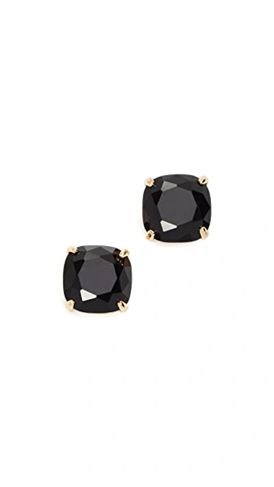 Shop Kate Spade Small Square Stud Earrings In Jet