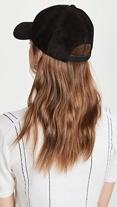 Shop Rag & Bone Marilyn Baseball Cap In Black Suede