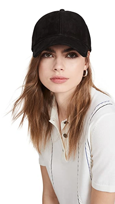 Shop Rag & Bone Marilyn Baseball Cap In Black Suede