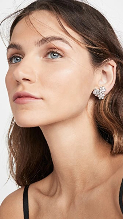 Jennifer Behr Violet Crystal embellished Earrings In Metallic