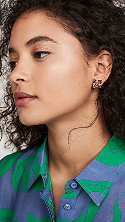 Shop Off-white Anodized Mini Arrow Earrings - Multi Color