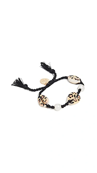 Shop Venessa Arizaga Moonlight Beach Bracelet In Leopard