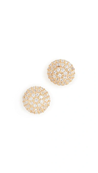 Shop Shashi Disco Stud Earrings In Gold