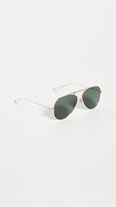 Shop Krewe Marconi 24k Sunglasses In 24k Titanium