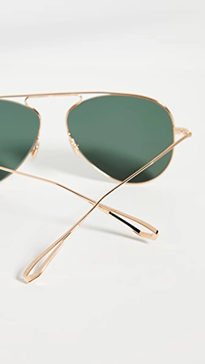 Shop Krewe Marconi 24k Sunglasses In 24k Titanium