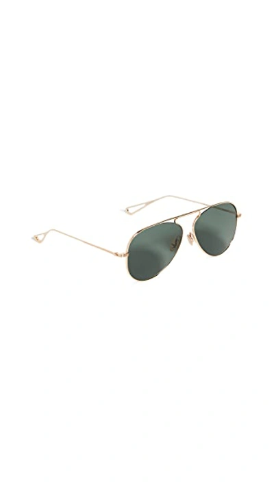 Shop Krewe Marconi 24k Sunglasses In 24k Titanium