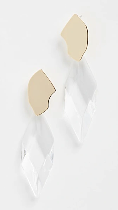 Shop Jules Smith Abstract Crystal Statement Earrings In Yellow Gold