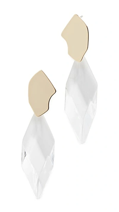 Shop Jules Smith Abstract Crystal Statement Earrings In Yellow Gold