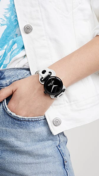 Shop The Marc Jacobs The Cuff Watch 36mm In Glossy Black