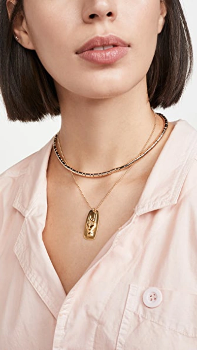 Shop Brinker & Eliza Rock On Necklace In Gold