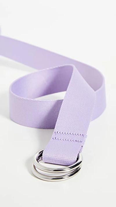 Shop Ganni Webbing Belt In Violet Tulip