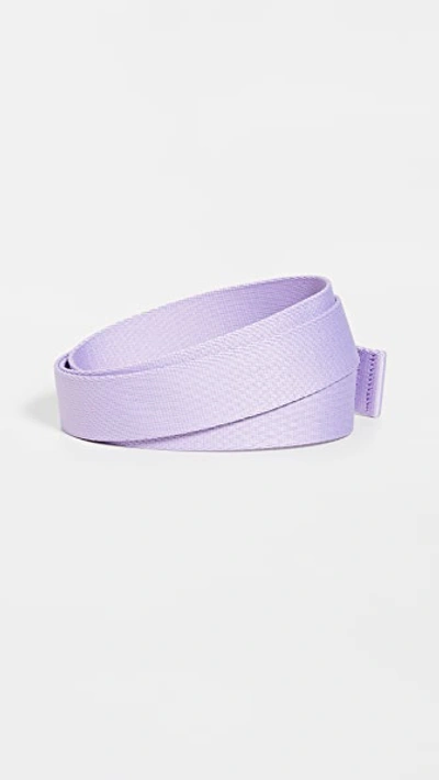 Shop Ganni Webbing Belt In Violet Tulip
