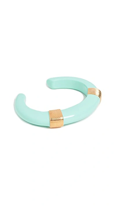 Shop Aurelie Bidermann Katt Bracelet In Dore/baby Blue