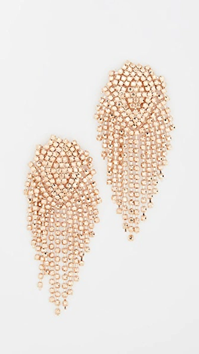 Shop Shashi Queen Of The Night Earrings In Gold Crystal