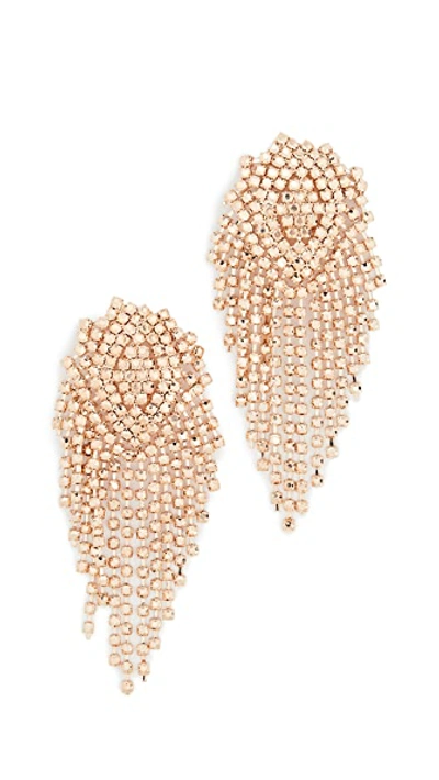 Shop Shashi Queen Of The Night Earrings In Gold Crystal