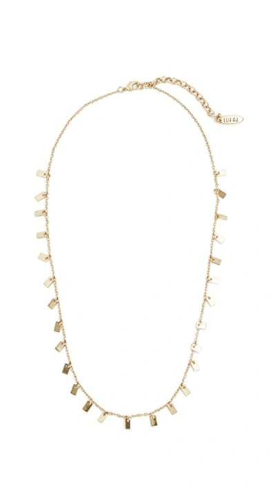 Shop Luv Aj The Baguette Disc Shaker Necklace In Gold