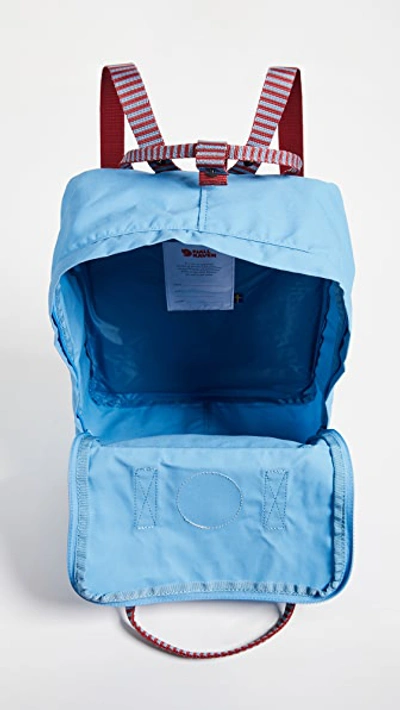 Shop Fjall Raven Kanken Backpack In Air Blue/striped