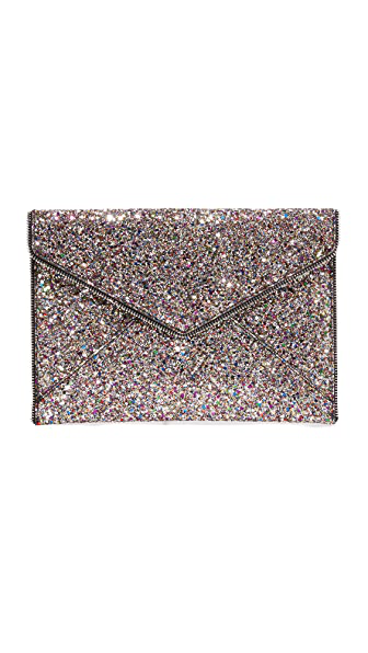 rebecca minkoff glitter clutch