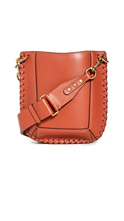 Shop Isabel Marant Nasko New Shoulder Bag In Rust