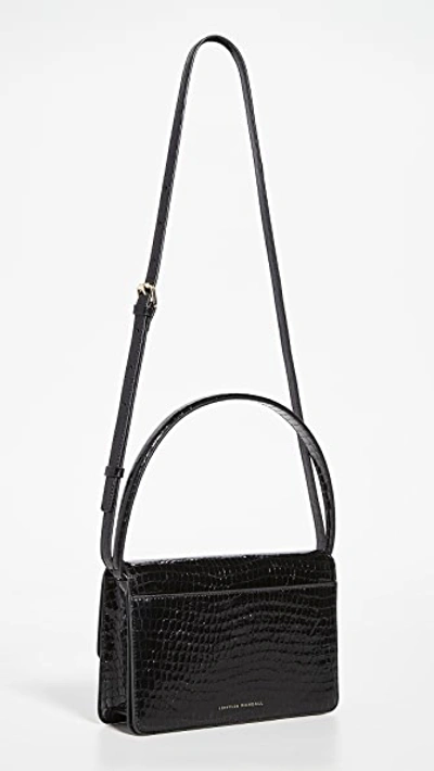 Shop Loeffler Randall Katalina Leather Shoulder Bag In Black