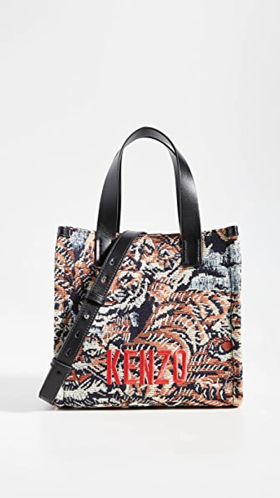 Kenzo Jungle Flying Tiger Jacquard Tote Bag In Black ModeSens