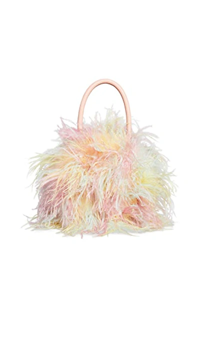 Shop Loeffler Randall Zadie Feather Circle Tote In Tie Dye