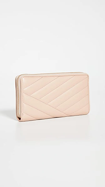 Shop Tory Burch Kira Chevron Continental In Devon Sand