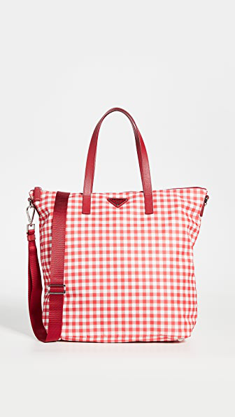 prada red tote