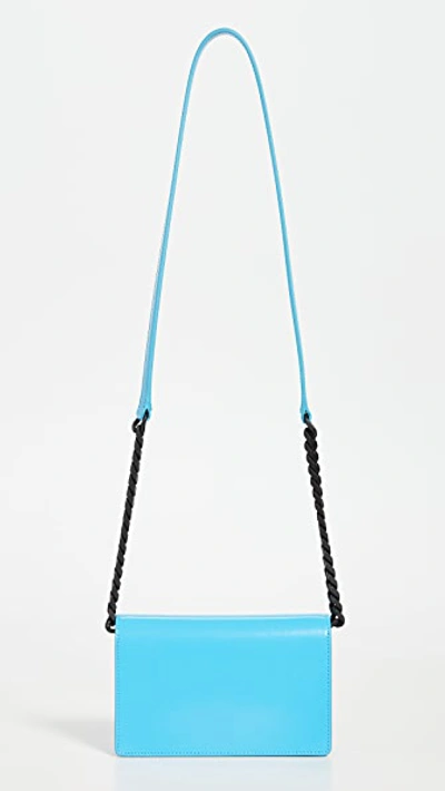 Shop Off-white Mirror Jitney 0.5 Bag In Light Blue