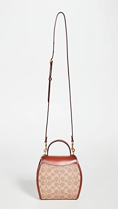 Shop Coach 1941 Turnlock Curved Top Handle In Tan Rust