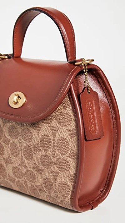 Shop Coach 1941 Turnlock Curved Top Handle In Tan Rust