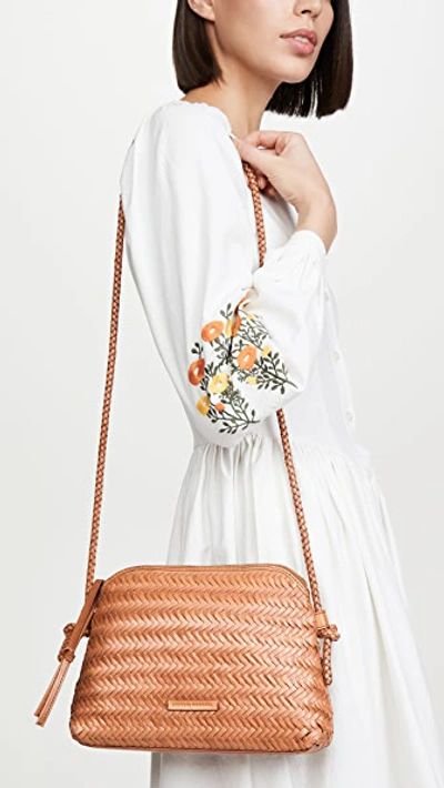 Shop Loeffler Randall Mallory Woven Crossbody Bag Timber