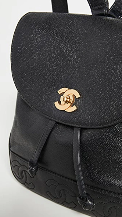 Pre-owned Chanel Black Caviar Backpack