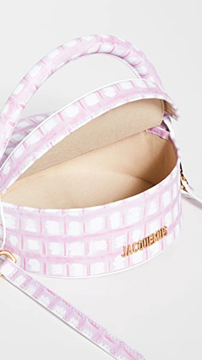 Shop Jacquemus La Boite A Gateaux Bag In Pink Check