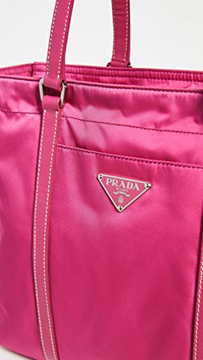 Pre-owned Prada Pink Tessuto Tote