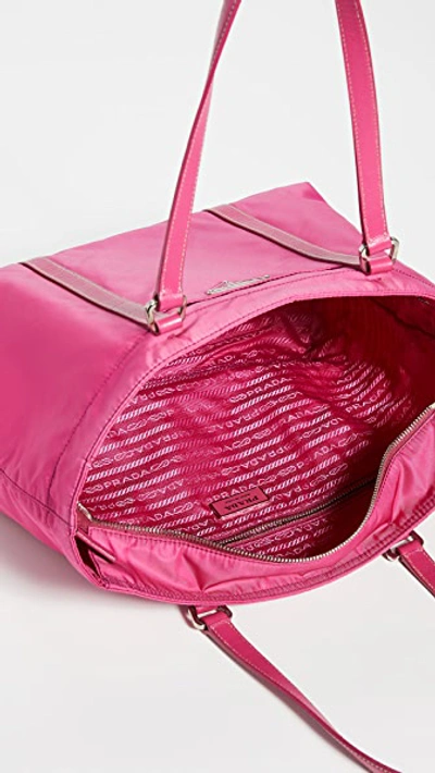 Pre-owned Prada Pink Tessuto Tote