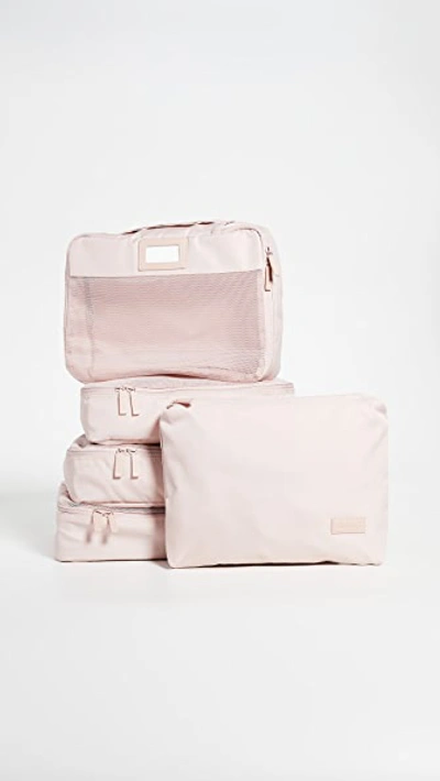 Shop Calpak Packing Cube Set In Pink Sand