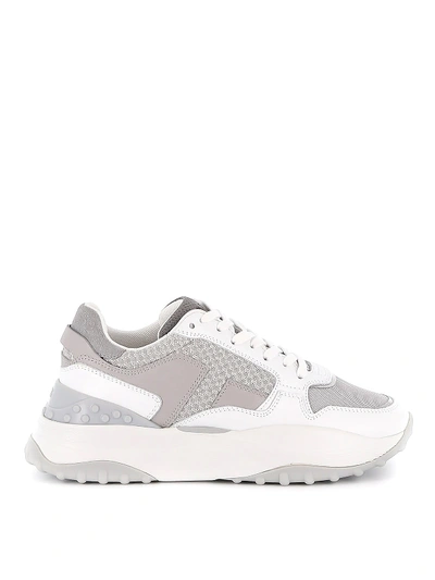 Shop Tod's Sneakers In White/grey