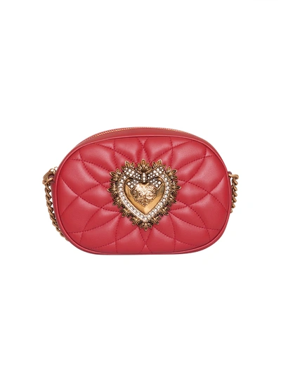 Shop Dolce & Gabbana Devotion Camera Bag In Red In Rosso