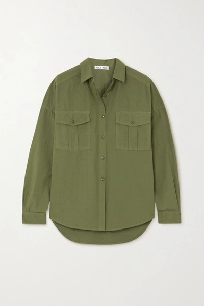 Shop Alex Mill Keeper Cotton-poplin Shirt In Green