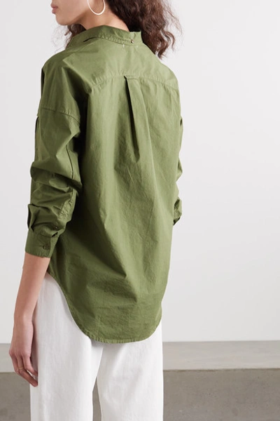 Shop Alex Mill Keeper Cotton-poplin Shirt In Green